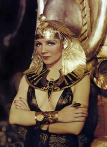 When Claudette Colbert arrived at the filming of Cleopatra, she had her costumes redesigned more glamorous.